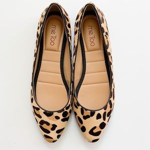 Me Too Leopard Print Leather Flats